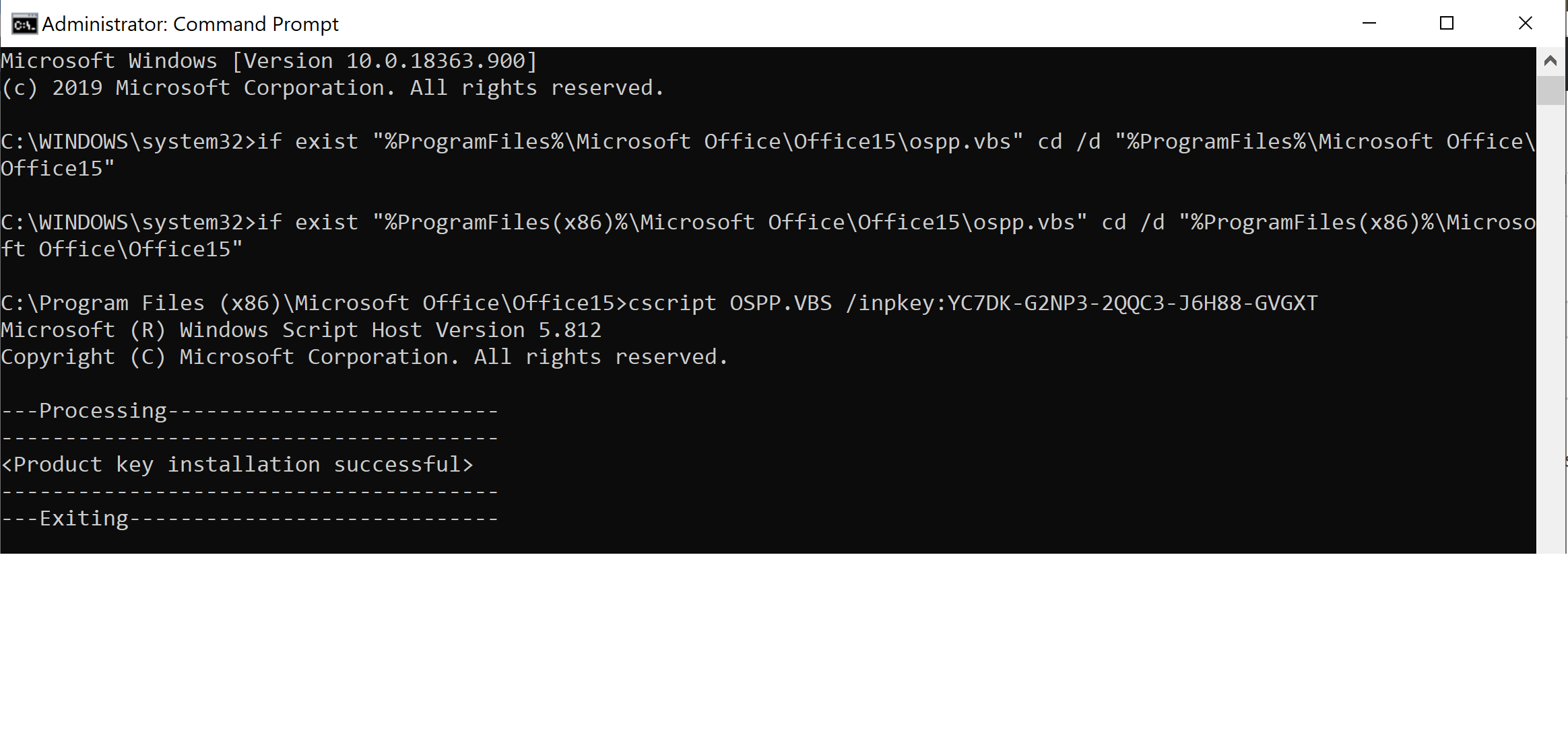 Cách Active Office 2016 bằng CMD